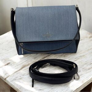 Kate Spade Layla Colorblock Denim Medium Flap Shoulder Bag